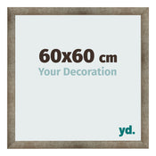 Marco de Fotos 60x60 cm Metal Vintage MDF Bologna Delantera Tamano | Yourdecoration.es