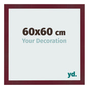 Marco de Fotos 60x60 cm Vino Tinto Barrido MDF Bologna Delantera Tamano | Yourdecoration.es