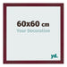 Marco de Fotos 60x60 cm Vino Tinto Barrido MDF Bologna Delantera Tamano | Yourdecoration.es