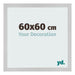 Marco de Fotos 60x60cm Acero Inoxidable MDF Bologna Delantera Tamano | Yourdecoration.es
