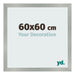 Marco de Fotos 60x60cm Aluminio Cepillado MDF Bologna Delantera Tamano | Yourdecoration.es
