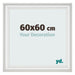 Marco de Fotos 60x60cm Blanco Barrido MDF Lazio Delantera Tamano | Yourdecoration.es