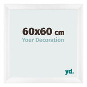 Marco de Fotos 60x60cm Blanco Vintage MDF Pisa Delantera Tamano | Yourdecoration.es