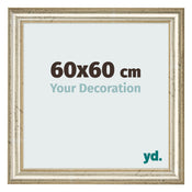 Marco de Fotos 60x60cm Brillo Metalico MDF Lazio Delantera Tamano | Yourdecoration.es