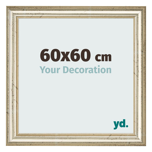Marco de Fotos 60x60cm Brillo Metalico MDF Lazio Delantera Tamano | Yourdecoration.es