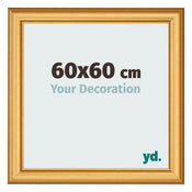 Marco de Fotos 60x60cm Dorado Matte MDF Lazio Delantera Tamano | Yourdecoration.es