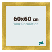 Marco de Fotos 60x60cm Dorado Vintage MDF Pisa Delantera Tamano | Yourdecoration.es