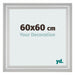 Marco de Fotos 60x60cm Plateado Mate MDF Lazio Delantera Tamano | Yourdecoration.es