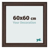 Marco de Fotos 60x60cm Roble Oscuro MDF Lazio Delantera Tamano | Yourdecoration.es