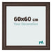Marco de Fotos 60x60cm Roble Oscuro MDF Lazio Delantera Tamano | Yourdecoration.es