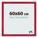 Marco de Fotos 60x60cm Rojo MDF Bologna Delantera Tamano | Yourdecoration.es