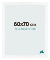 Marco de Fotos 60x70 cm Blanco Mate MDF Bologna Delantera Tamano | Yourdecoration.es