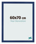 Marco de Fotos 60x70cm Azul Oscuro Barrido MDF Bologna Delantera Tamano | Yourdecoration.es