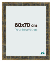 Marco de Fotos 60x70cm Azul Y Dorado Fusionado MDF Pisa Delantera Tamano | Yourdecoration.es