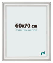 Marco de Fotos 60x70cm Blanco Barrido MDF Lazio Delantera Tamano | Yourdecoration.es