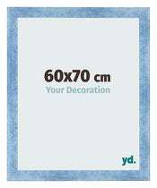 Marco de Fotos 60x70cm Claro Azul Barrido MDF Pisa Delantera Tamano | Yourdecoration.es