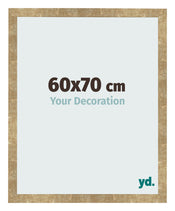 Marco de Fotos 60x70cm Dorado Antiguo MDF Bologna Delantera Tamano | Yourdecoration.es