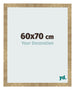Marco de Fotos 60x70cm Dorado Antiguo MDF Bologna Delantera Tamano | Yourdecoration.es