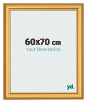 Marco de Fotos 60x70cm Dorado Matte MDF Lazio Delantera Tamano | Yourdecoration.es