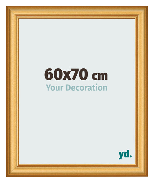 Marco de Fotos 60x70cm Dorado Matte MDF Lazio Delantera Tamano | Yourdecoration.es