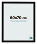 Marco de Fotos 60x70cm Negro Brillante MDF Bologna Delantera Tamano | Yourdecoration.es