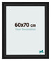 Marco de Fotos 60x70cm Negro Grano De Madera MDF Lazio Delantera Tamano | Yourdecoration.es