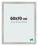 Marco de Fotos 60x70cm Plateado Mate MDF Bologna Delantera Tamano | Yourdecoration.es
