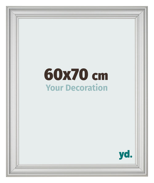 Marco de Fotos 60x70cm Plateado Mate MDF Lazio Delantera Tamano | Yourdecoration.es