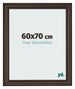 Marco de Fotos 60x70cm Roble Oscuro MDF Lazio Delantera Tamano | Yourdecoration.es