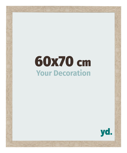Marco de Fotos 60x70cm Roble Sonoma MDF Bologna Delantera Tamano | Yourdecoration.es