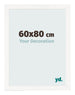 Marco de Fotos 60x80 cm Blanco Brillante MDF Bologna Delantera Tamano | Yourdecoration.es