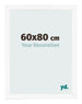 Marco de Fotos 60x80 cm Blanco Mate MDF Bologna Delantera Tamano | Yourdecoration.es
