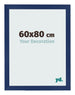 Marco de Fotos 60x80cm Azul Oscuro Barrido MDF Bologna Delantera Tamano | Yourdecoration.es