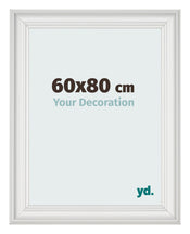 Marco de Fotos 60x80cm Blanco Barrido MDF Lazio Delantera Tamano | Yourdecoration.es