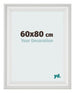 Marco de Fotos 60x80cm Blanco Barrido MDF Lazio Delantera Tamano | Yourdecoration.es