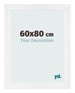 Marco de Fotos 60x80cm Blanco Vintage MDF Pisa Delantera Tamano | Yourdecoration.es