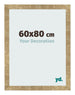 Marco de Fotos 60x80cm Dorado Antiguo MDF Bologna Delantera Tamano | Yourdecoration.es