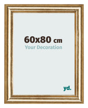 Marco de Fotos 60x80cm Dorado Antiguo MDF Lazio Delantera Tamano | Yourdecoration.es