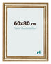 Marco de Fotos 60x80cm Dorado Antiguo MDF Lazio Delantera Tamano | Yourdecoration.es