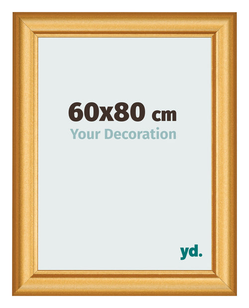 Marco de Fotos 60x80cm Dorado Matte MDF Lazio Delantera Tamano | Yourdecoration.es
