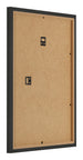 Marco de Fotos 60x80cm Negro Grano De Madera MDF Bologna Trasera Oblicuo | Yourdecoration.es