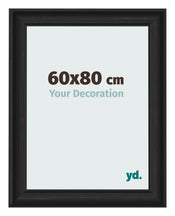 Marco de Fotos 60x80cm Negro Grano De Madera MDF Lazio Delantera Tamano | Yourdecoration.es