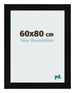 Marco de Fotos 60x80cm Negro Plateado Pulido MDF Pisa Delantera Tamano | Yourdecoration.es