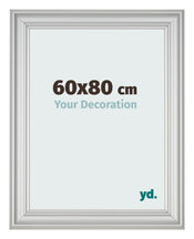 Marco de Fotos 60x80cm Plateado Mate MDF Lazio Delantera Tamano | Yourdecoration.es