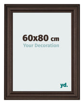 Marco de Fotos 60x80cm Roble Oscuro MDF Lazio Delantera Tamano | Yourdecoration.es
