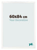 Marco de Fotos 60x84 cm Blanco Brillante MDF Bologna Delantera Tamano | Yourdecoration.es