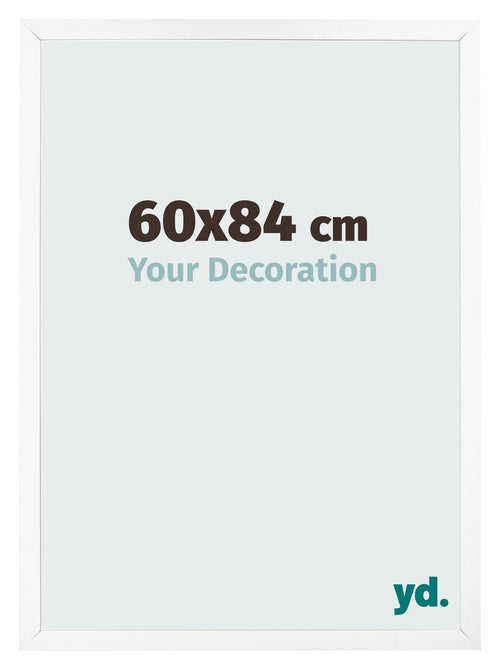 Marco de Fotos 60x84 cm Blanco Mate MDF Bologna Delantera Tamano | Yourdecoration.es