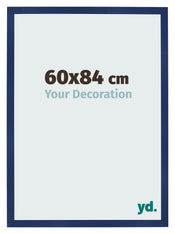 Marco de Fotos 60x84cm Azul Oscuro Barrido MDF Bologna Delantera Tamano | Yourdecoration.es