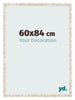 Marco de Fotos 60x84cm Blanco Vintage MDF Bologna Delantera Tamano | Yourdecoration.es