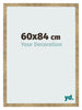 Marco de Fotos 60x84cm Dorado Antiguo MDF Bologna Delantera Tamano | Yourdecoration.es